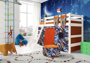 Кровать-чердак детская Соня, Вариант 6 Белый в Новочеркасске