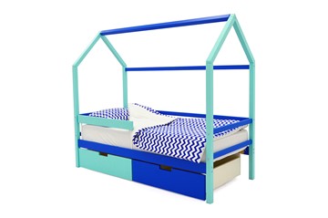Детская кровать-домик Svogen синий-мятный в Шахтах