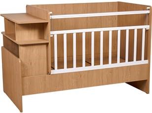 Кроватка-трансформер детская Polini kids Ameli 1150, белый-натуральный, серия Ameli в Шахтах
