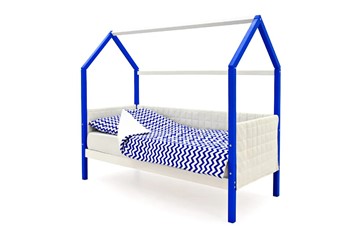 Кровать-домик «Svogen сине-белый» мягкая в Батайске