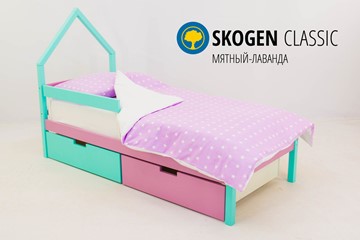 Детская кровать-домик мини Skogen мятный-лаванда в Ростове-на-Дону