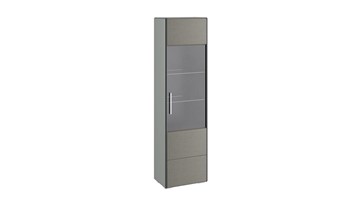 Однодверный шкаф Наоми для посуды, цвет Фон серый, Джут ТД-208.07.25 в Шахтах