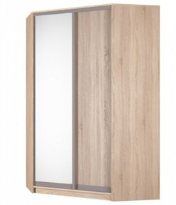 Угловой шкаф Аларти (YA-230х1400(602) (10) Вар. 2; двери D5+D6), с зеркалом в Шахтах