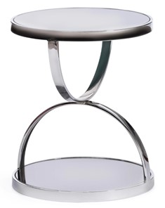 Стеклянный журнальный столик GROTTO (mod. 9157) металл/дымчатое стекло, 42х42х50, хром в Таганроге