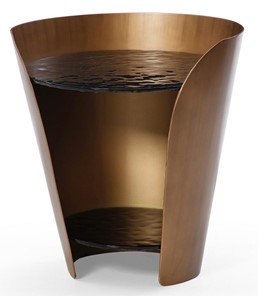 Стеклянный столик в гостиную ET6123 (D48,6) закаленное стекло/бронзовый в Батайске