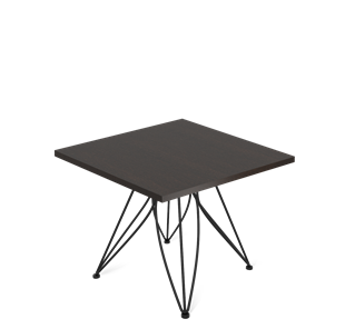 Квадратный столик SHT-S113 / SHT-TT 60/60 ЛДСП (венге луизиана/черный муар) в Шахтах