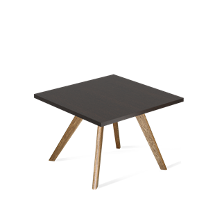 Квадратный столик SHT-S39 / SHT-TT 60/60 ЛДСП (венге луизиана/брашированный коричневый) в Шахтах