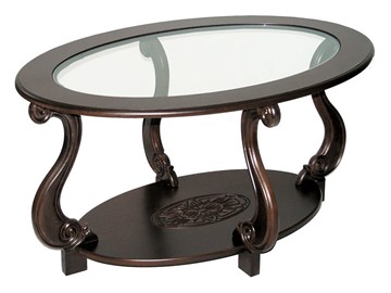 Стеклянный столик в гостиную Овация-С, темно-коричневый в Ростове-на-Дону