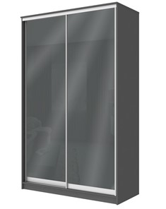 Шкаф 2-х дверный Хит-22-4-12/2-22 с цветным стеклом, темно-серый 073, Графит в Батайске