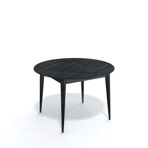 Стол обеденный круглый Kenner W1200 (Черный/Мрамор серый) в Шахтах