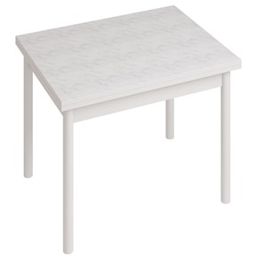 Обеденный стол СТ22, Белый/Белый мрамор в Шахтах