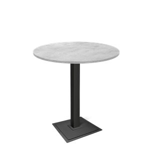 Обеденный круглый стол SHT-TU5-BS1/H110 / SHT-TT 90 ЛДСП (бетон чикаго светло-серый/черный) в Шахтах