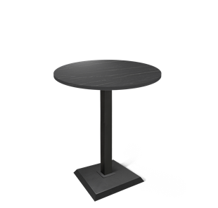 Барный стол SHT-TU5-BS2/H110 / SHT-TT 80 ЛДСП (камень пьетра гриджио черный/черный) в Шахтах