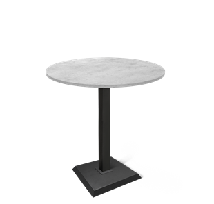 Стол кухонный круглый SHT-TU5-BS2/H110 / SHT-TT 90 ЛДСП (бетон чикаго светло-серый/черный) в Шахтах