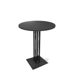 Барный стол SHT-TU6-BS1/H110 / SHT-TT 80 ЛДСП (камень пьетра гриджио черный/черный) в Шахтах