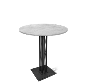 Круглый обеденный стол SHT-TU6-BS1/H110 / SHT-TT 90 ЛДСП (бетон чикаго светло-серый/черный) в Шахтах