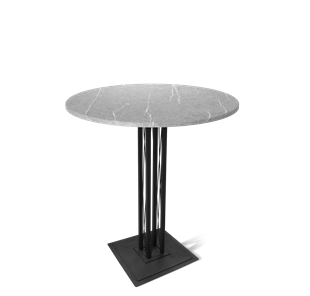 Барный стол SHT-TU6-BS1/H110 / SHT-TT 90 МДФ (серый мрамор/черный) в Шахтах