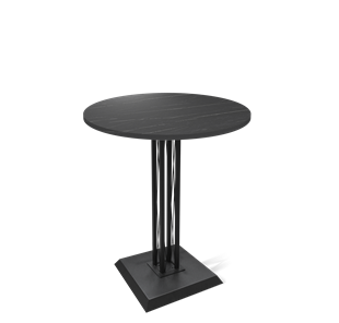 Барный стол SHT-TU6-BS2/H110 / SHT-TT 80 ЛДСП (камень пьетра гриджио черный/черный) в Шахтах