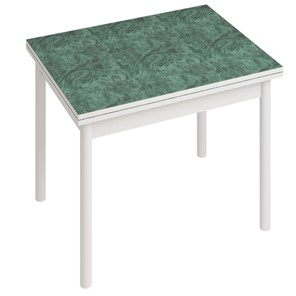Стол на кухню СТ22, Белый/Зеленый мрамор в Шахтах