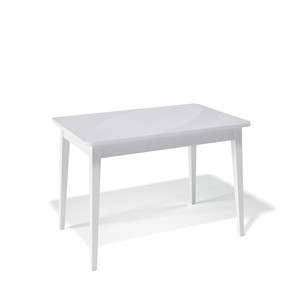 Раздвижной стол Kenner 1100M (Белый/Стекло белое сатин) в Шахтах