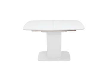 Кухонный раздвижной стол Leset Денвер 1Р (Белый лак/стекло глянцевое белое) в Шахтах