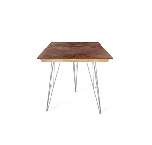 Керамический кухонный стол SHT-TU10 (3 шт.)/ТT8 60/60 (хром лак/прозрачный лак/коричневая сепия) в Шахтах