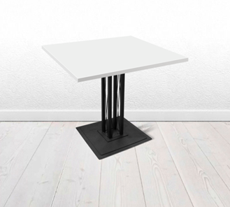 Кухонный обеденный стол SHT-TU6-BS1/ТT 80/80 (черный/белый) в Шахтах