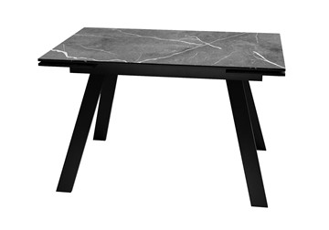 Кухонный раскладной стол DikLine DKL140 Керамика Черный мрамор/опоры черные (2 уп.) в Шахтах