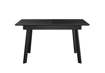 Кухонный раскладной стол DikLine SKH125 Керамика Черный мрамор/подстолье черное/опоры черные (2 уп.) в Шахтах