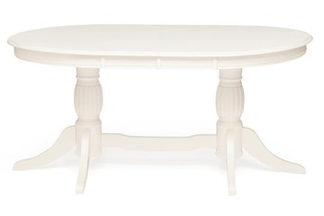 Овальный стол LORENZO (Лоренцо) 160+46x107x76, pure white (402) в Шахтах