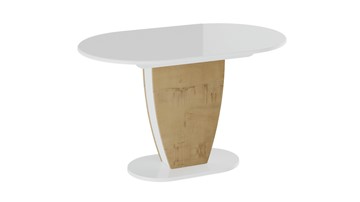 Обеденный овальный стол Монреаль тип 1 (Белый глянец/Бунратти) в Таганроге