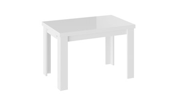Кухонный стол раздвижной Норман тип 1, цвет Белый/Стекло белый глянец в Шахтах