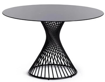 Стеклянный обеденный стол BERTOIA (mod. GT21) металл/стекло, Black (черный) арт.20595 в Шахтах