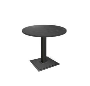 Круглый кухонный стол SHT-TU5-BS1 / SHT-TT 80 ЛДСП (камень пьетра гриджио черный/черный) в Таганроге