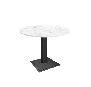Кухонный круглый стол SHT-TU5-BS1 / SHT-TT 90 ЛДСП (мрамор кристалл/черный) в Шахтах