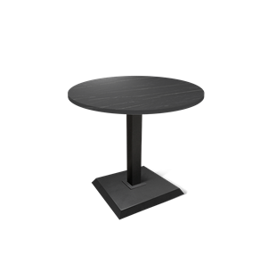 Круглый стол на кухню SHT-TU5-BS2 / SHT-TT 80 ЛДСП (камень пьетра гриджио черный/черный) в Таганроге