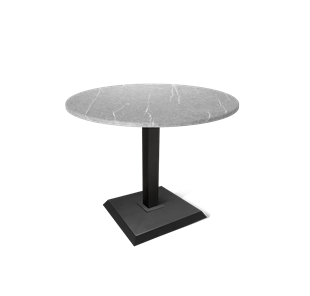 Круглый стол на кухню SHT-TU5-BS2 / SHT-TT 90 МДФ (серый мрамор/черный) в Шахтах