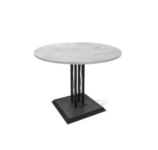 Круглый стол на кухню SHT-TU6-BS2 / SHT-TT 90 ЛДСП (бетон чикаго светло-серый/черный) в Ростове-на-Дону