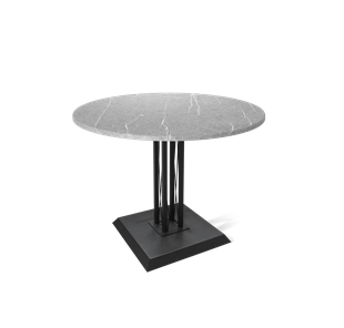 Обеденный круглый стол SHT-TU6-BS2 / SHT-TT 90 МДФ (серый мрамор/черный) в Шахтах