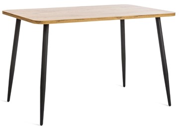 Обеденный стол PLUTO ЛДСП/металл, 120x80x77, Дуб вотан/Черный арт.19317 в Шахтах