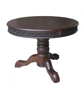 Деревянный стол на кухню Милорд 110х160, Орех + Патина в Шахтах