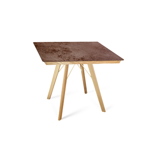 Керамический кухонный стол SHT-TU9/ТT8 60/60 (прозрачный лак/прозрачный лак/коричневая сепия) в Шахтах
