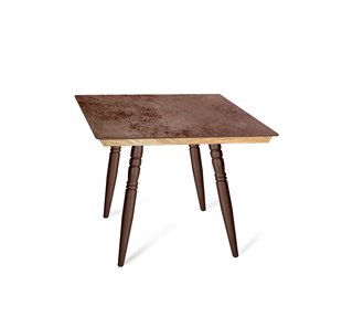 Керамический обеденный стол SHT-TU15 (4 шт.)/ТT8 60/60 (медный металлик/прозрачный лак/коричневая сепия) в Шахтах