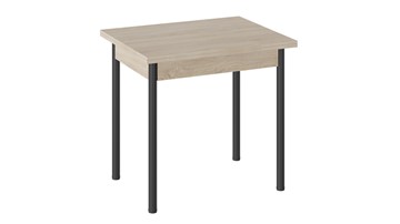 Кухонный раздвижной стол Родос тип 2 с опорой d40 (Черный муар/Дуб Сонома) в Шахтах