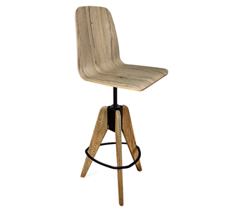 Барный стул SHT-ST10-1/S92 (дуб кера/брашированный коричневый/черный муар) в Шахтах