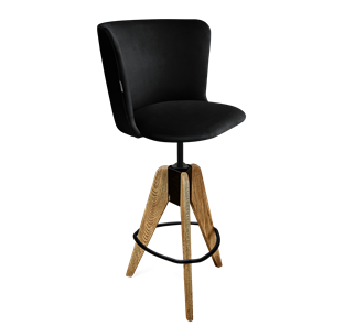 Барный  стул SHT-ST36 / SHT-S92 (ночное затмение/браш.коричневый/черный муар) в Шахтах
