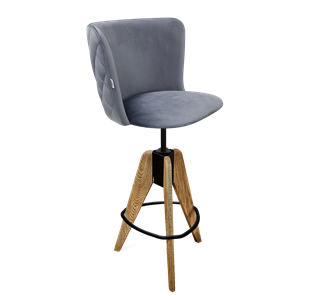 Барный  стул SHT-ST36-3 / SHT-S92 (нейтральный серый/браш.коричневый/черный муар) в Шахтах