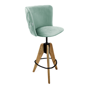 Барный  стул SHT-ST36-3 / SHT-S92 (нежная мята/браш.коричневый/черный муар) в Шахтах