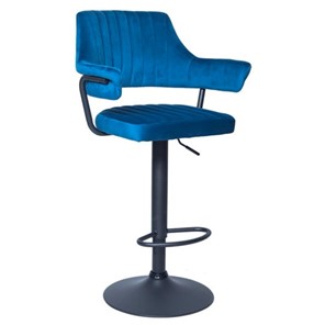 Мягкий барный стул КАНТРИ WX-2917 вельвет голубой в Шахтах