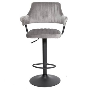Мягкий барный стул КАНТРИ WX-2917 вельвет светло-серый в Шахтах